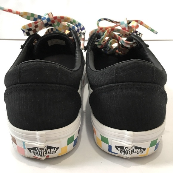 Vans Old Skool I Am Proud LGBTQ Pride Black Rainbow Skate Platform Sneakers - Picture 7 of 15